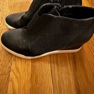 a new day Black Wedge Slip-On Ankle Booties